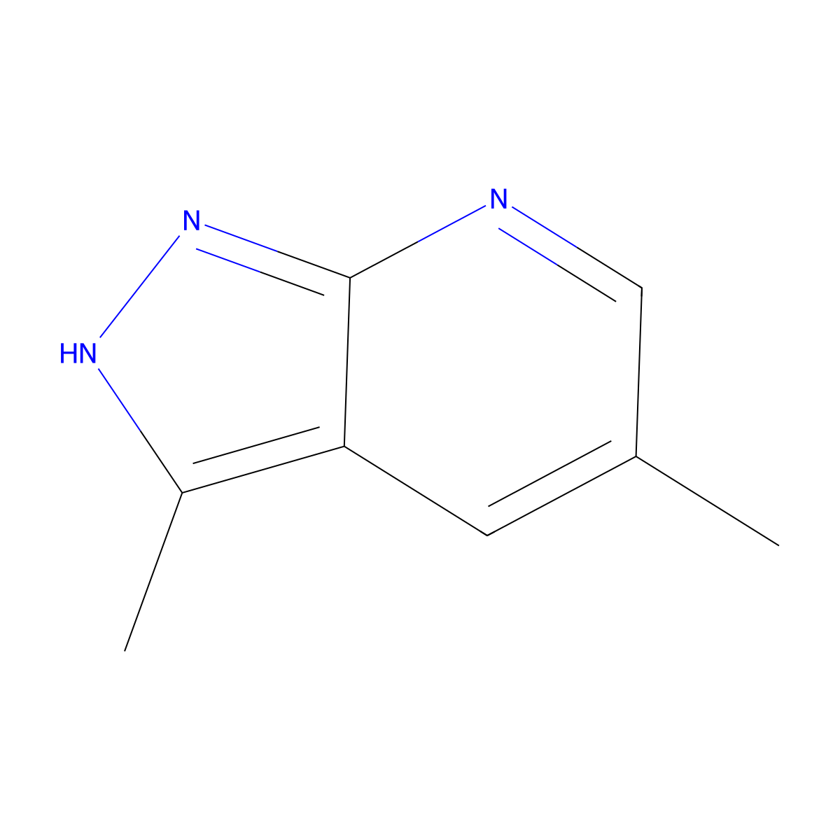 3,5-Dimethyl-1H-pyrazolo[3,4-b]pyridine molecular structure, CAS 1449008-19-8