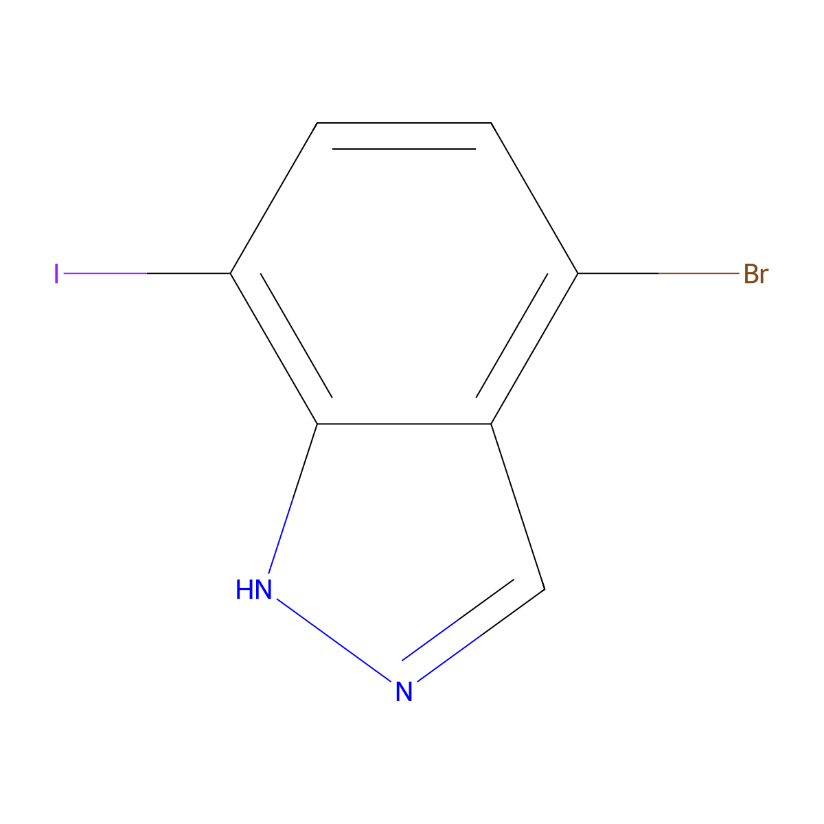 4-Bromo-7-iodo-1H-indazole molecular structure, CAS 1449008-23-4