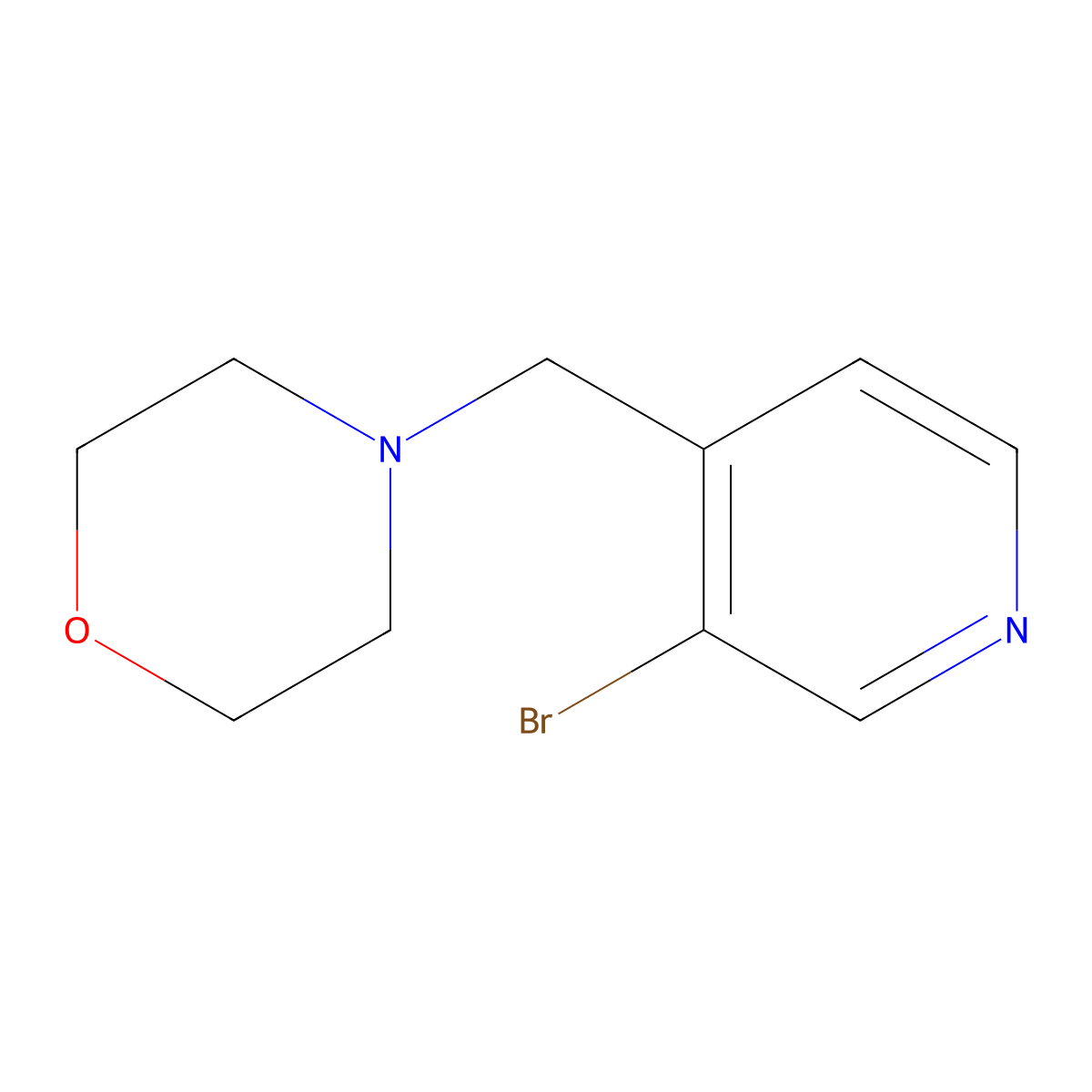 4-(3-Bromo-pyridin-4-ylmethyl)morpholine molecular structure, CAS 1449008-29-0