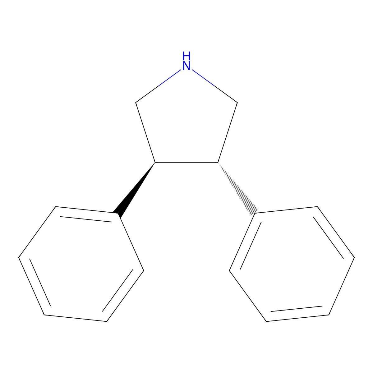 (3S,4S)-3,4-diphenylpyrrolidine molecular structure, CAS 144901-29-1