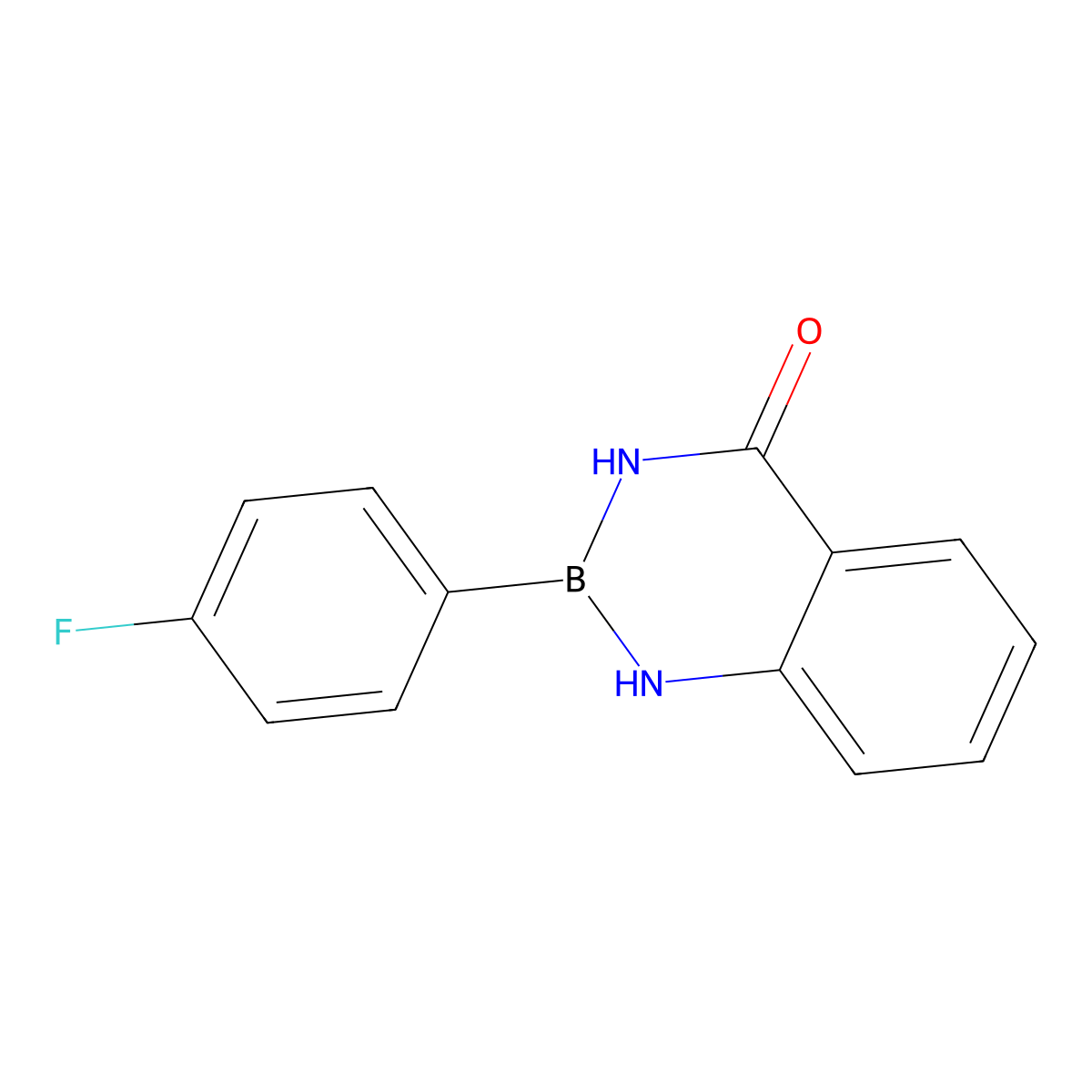 2-(4-Fluorophenyl)-2,3-dihydrobenzo[D][1,3,2]diazaborinin-4(1H)-one molecular structure, CAS 1449074-31-0