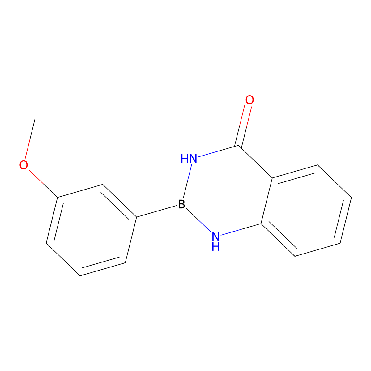 2-(3-Methoxyphenyl)-2,3-dihydrobenzo[d][1,3,2]diazaborinin-4(1H)-one molecular structure, CAS 1449074-32-1