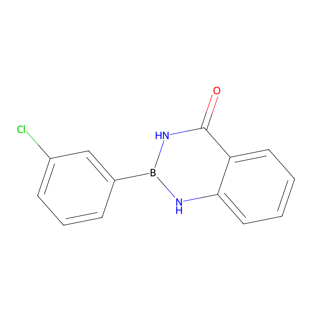 2-(3-Chlorophenyl)-2,3-dihydrobenzo[D][1,3,2]diazaborinin-4(1H)-one molecular structure, CAS 1449074-33-2