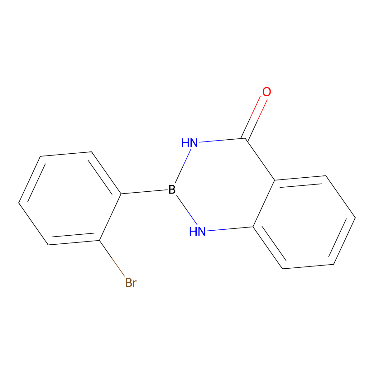 2-(2-Bromophenyl)-2,3-dihydrobenzo[D][1,3,2]diazaborinin-4(1H)-one molecular structure, CAS 1449074-53-6