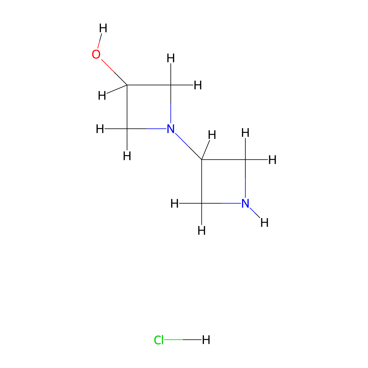 [1,3'-Biazetidin]-3-ol hydrochloride molecular structure, CAS 1449117-28-5