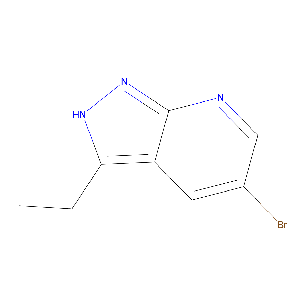 5-Bromo-3-ethyl-1H-pyrazolo[3,4-b]pyridine molecular structure, CAS 1449117-35-4