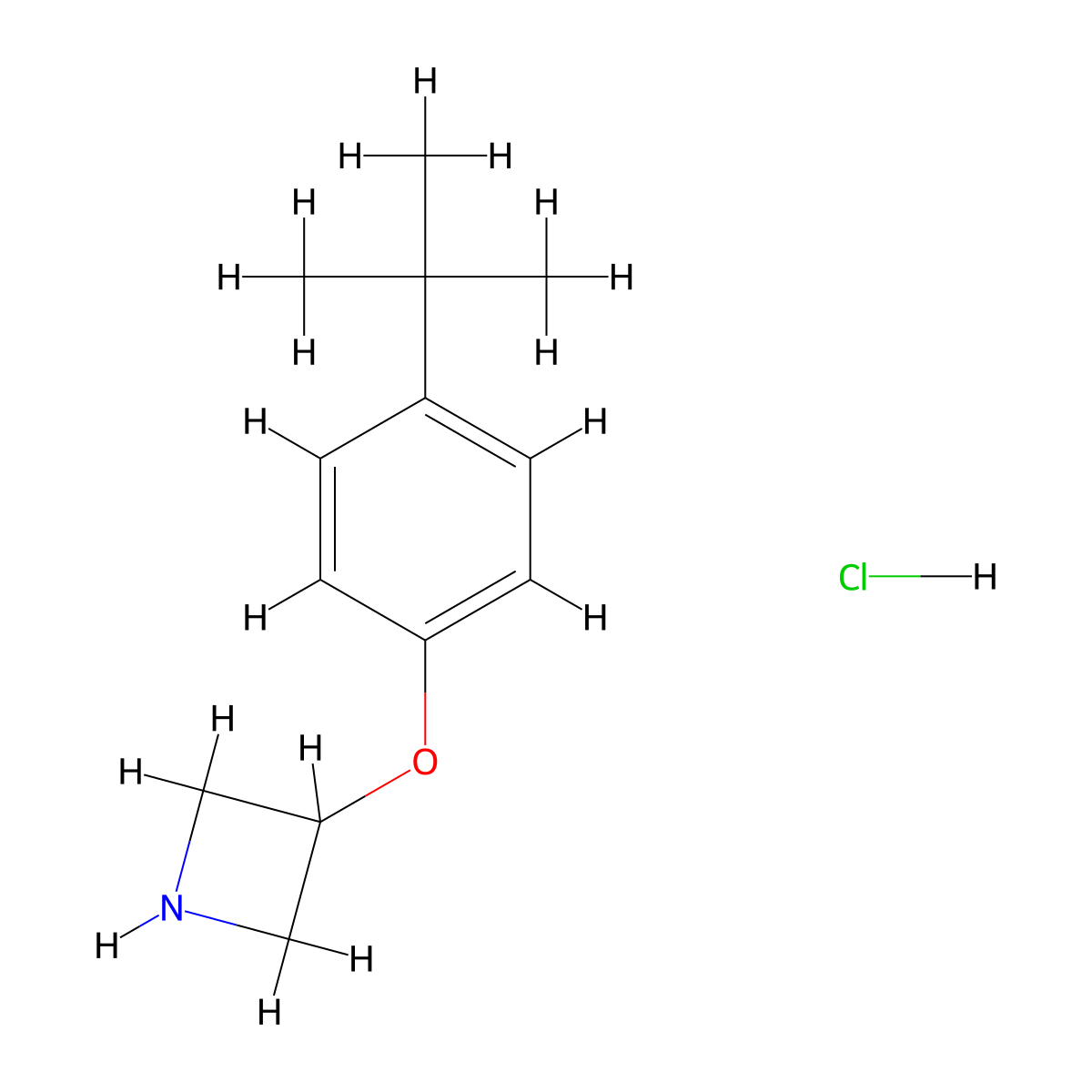 3-[4-(tert-Butyl)phenoxy]azetidine hydrochloride molecular structure, CAS 1449117-39-8