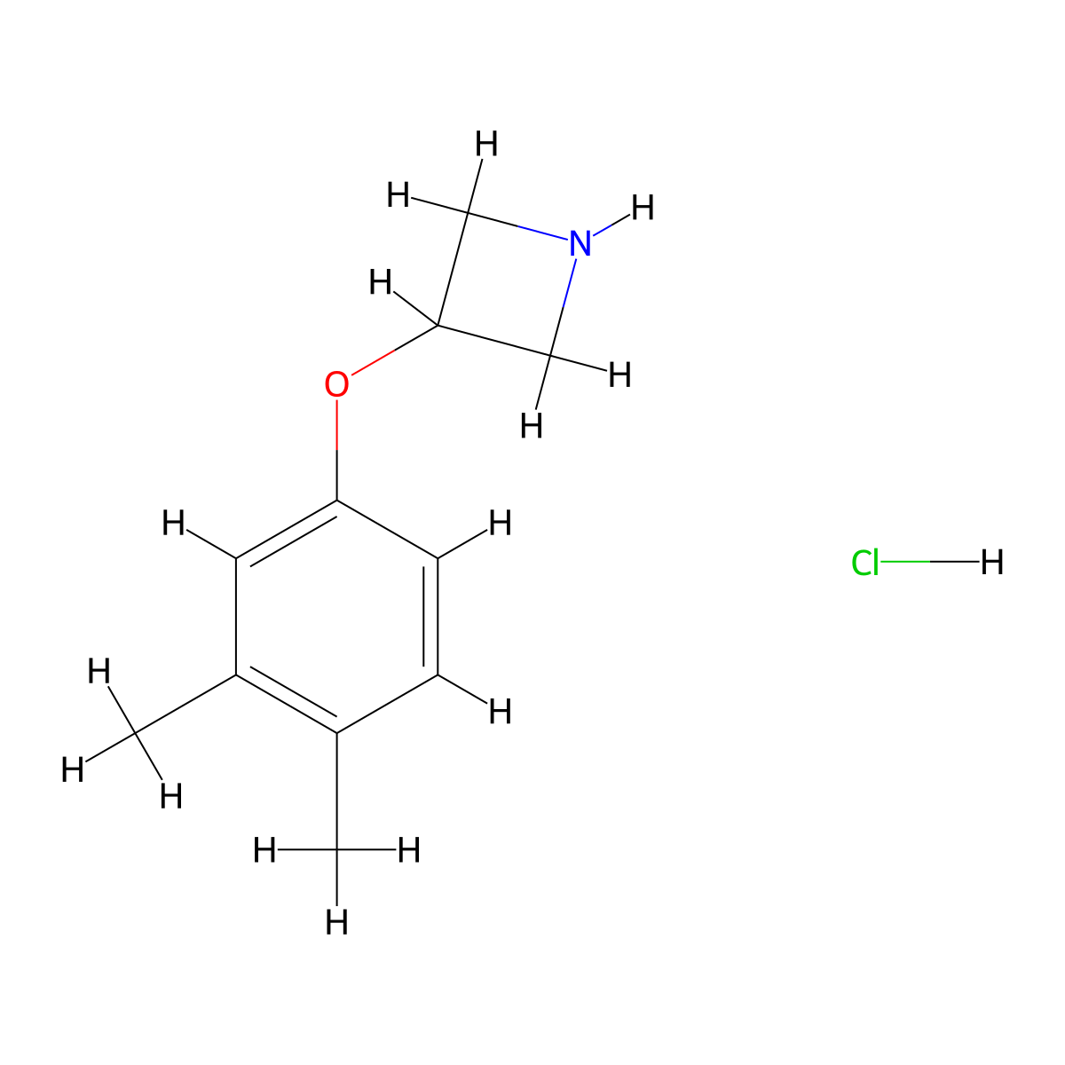 3-(3,4-Dimethylphenoxy)azetidine hydrochloride molecular structure, CAS 1449117-54-7