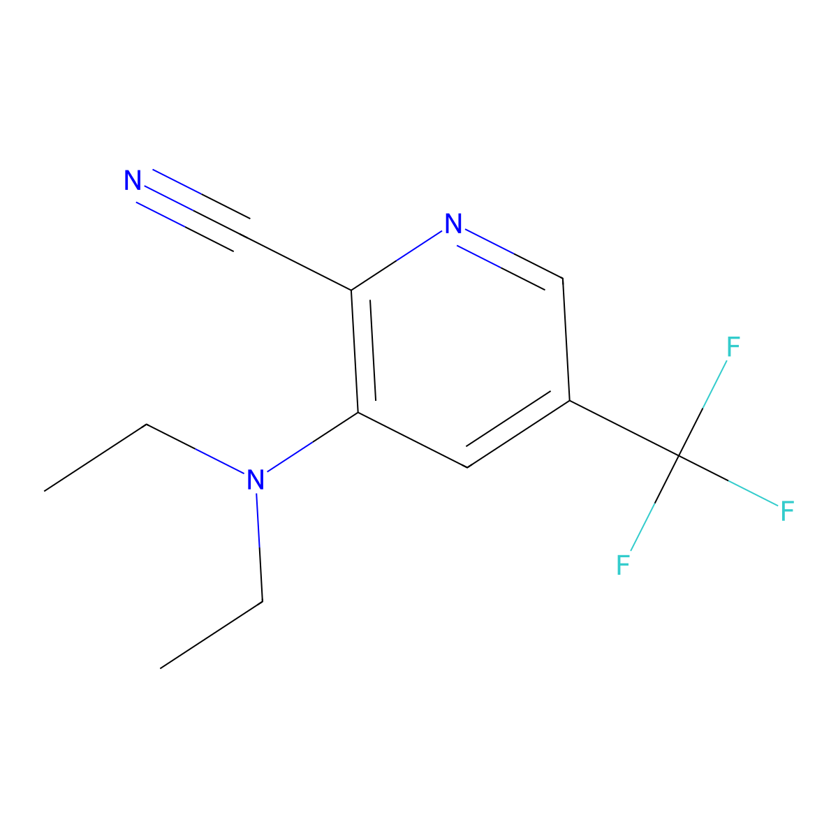 3-(Diethylamino)-5-(trifluoromethyl)picolinonitrile molecular structure, CAS 1449117-58-1