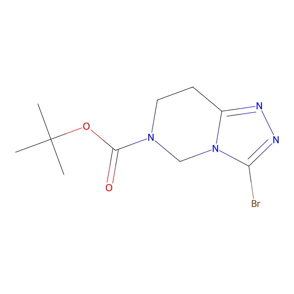 tert-Butyl 3-bromo-7,8-dihydro-[1,2,4]triazolo[4,3-c]pyrimidine-6(5H)-carboxylate molecular structure, CAS 1449117-59-2