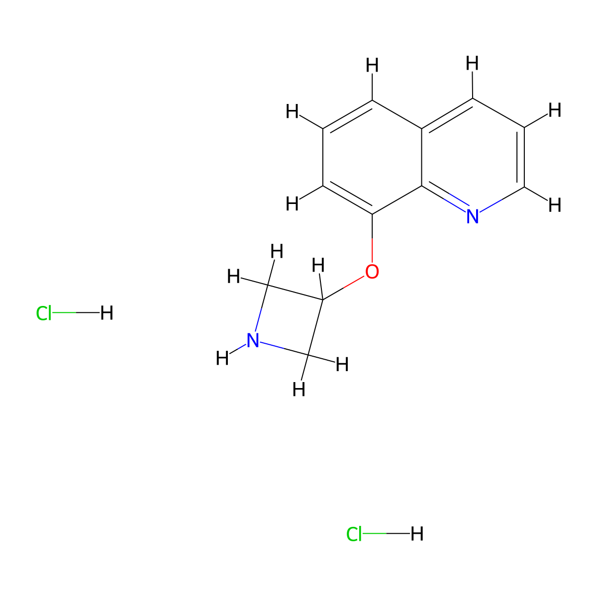 8-(Azetidin-3-yloxy)quinoline dihydrochloride molecular structure, CAS 1449117-70-7