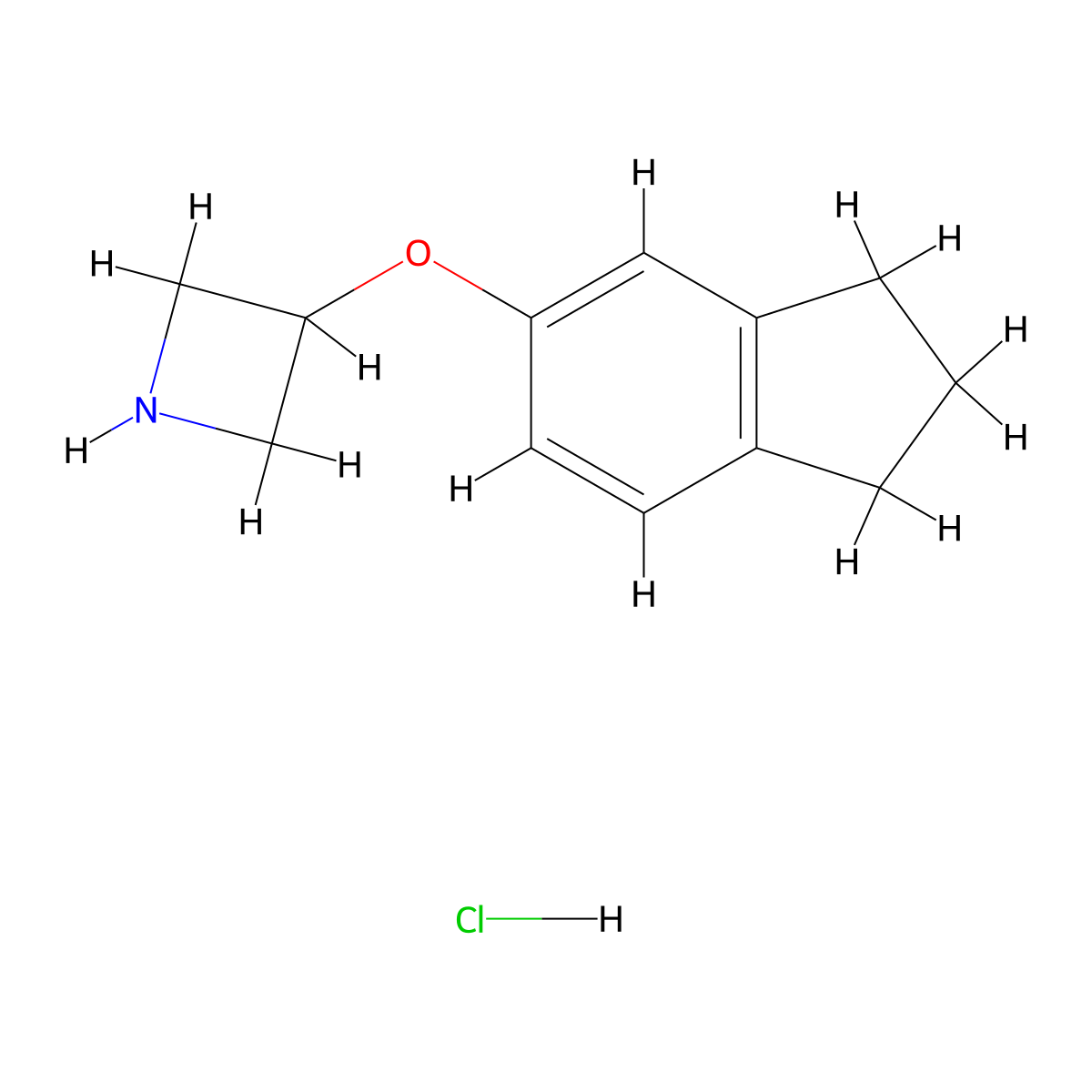 3-((2,3-Dihydro-1H-inden-5-yl)oxy)azetidine hydrochloride molecular structure, CAS 1449117-71-8