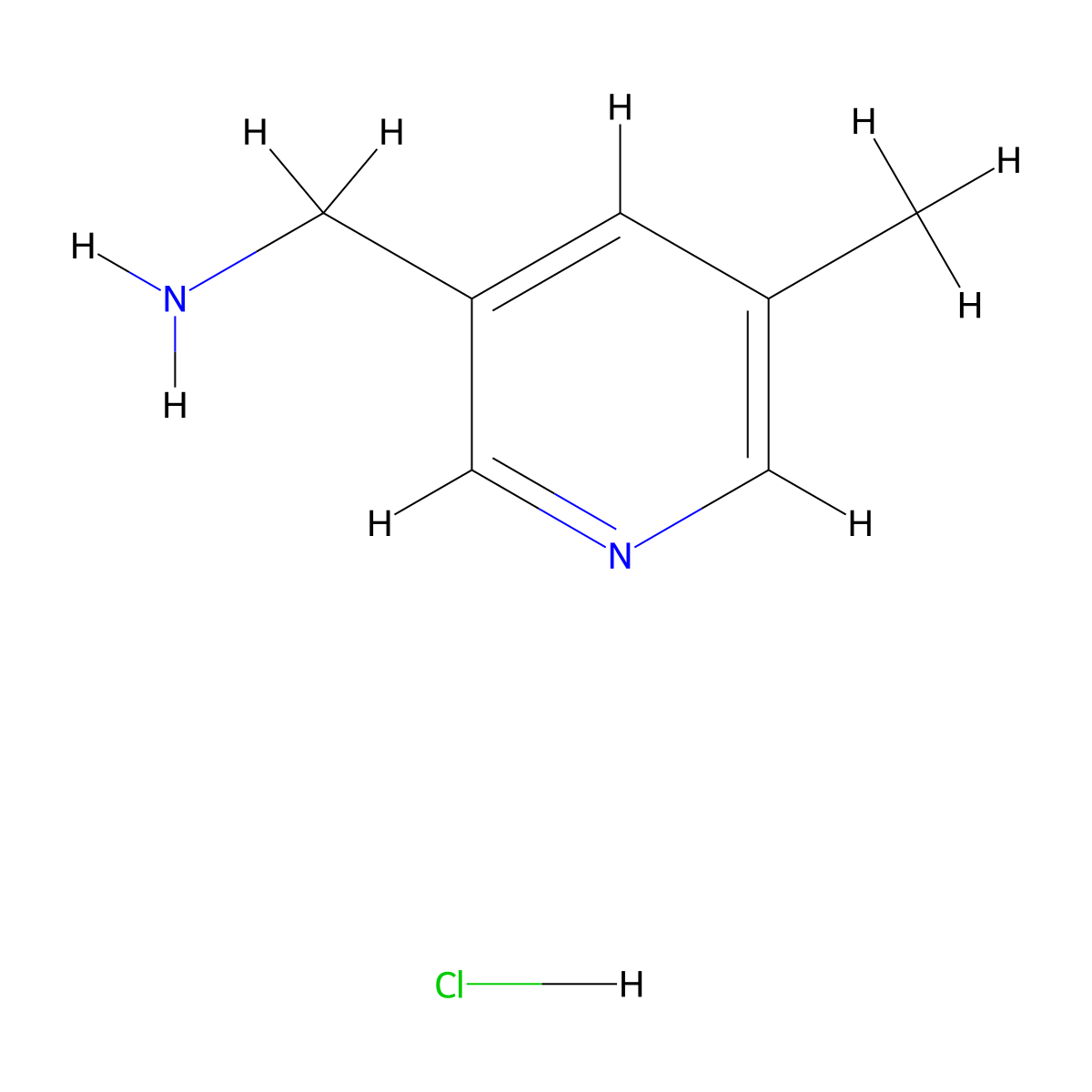 (5-Methylpyridin-3-yl)methanamine hydrochloride molecular structure, CAS 1449122-47-7