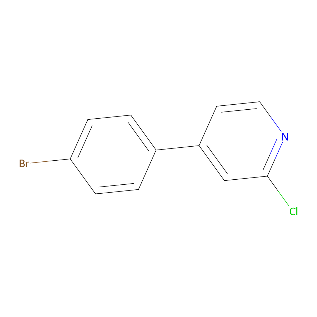 4-(4-Bromophenyl)-2-chloropyridine molecular structure, CAS 1449123-49-2