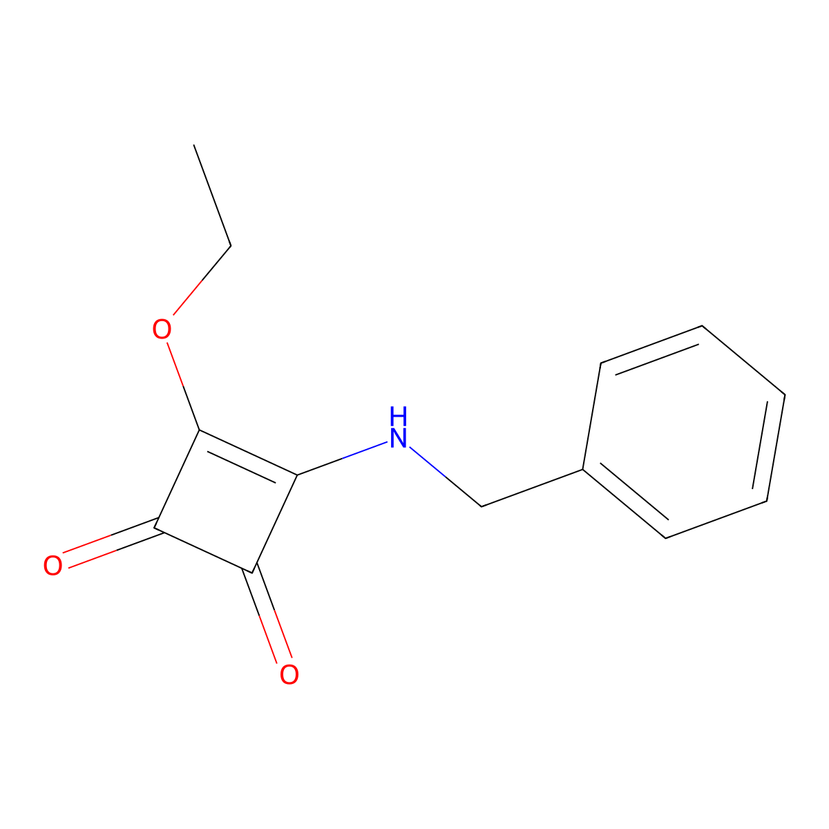3-(Benzylamino)-4-ethoxycyclobut-3-ene-1,2-dione molecular structure, CAS 144913-06-4