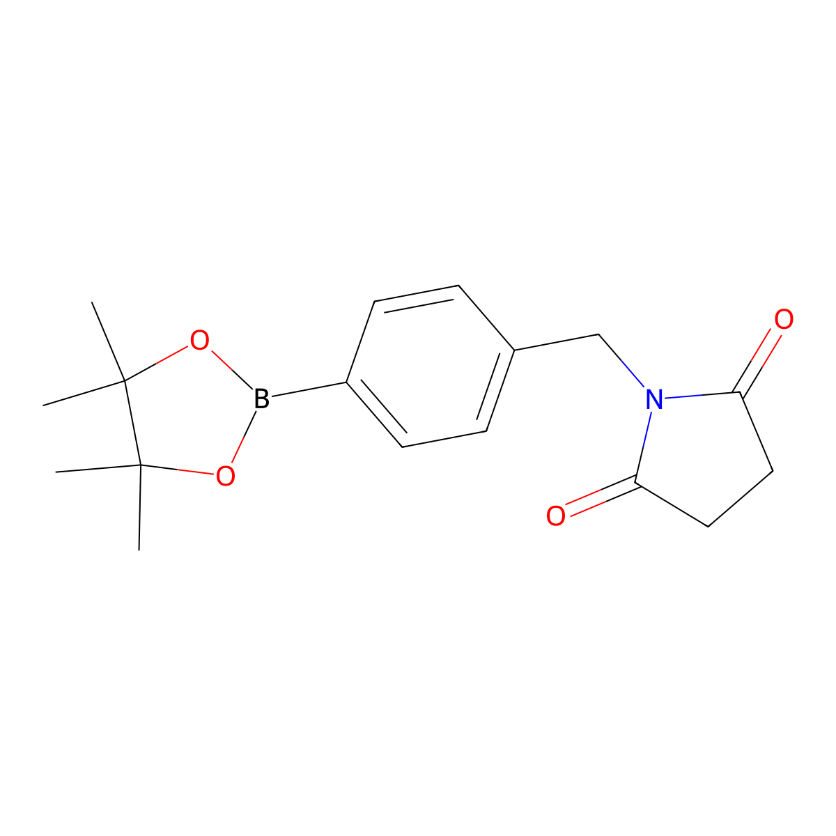 1-[4-(4,4,5,5-Tetramethyl-1,3,2-dioxaborolan-2-yl)benzyl]pyrrolidine-2,5-dione molecular structure, CAS 1449132-28-8