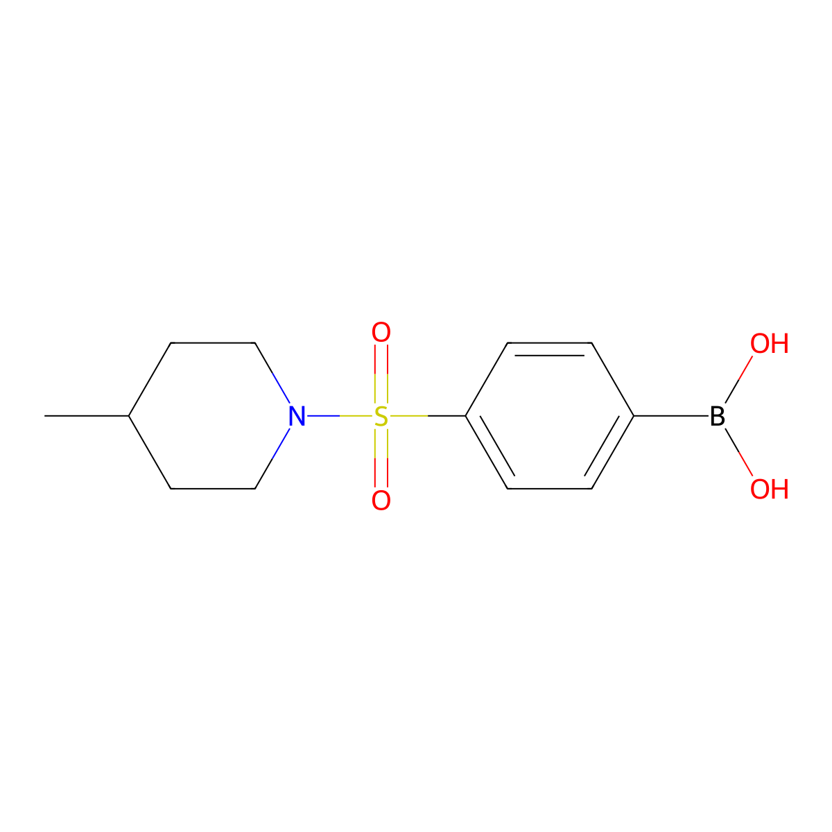 4-(4-Methylpiperidin-1-ylsulfonyl)phenylboronic acid molecular structure, CAS 1449132-62-0