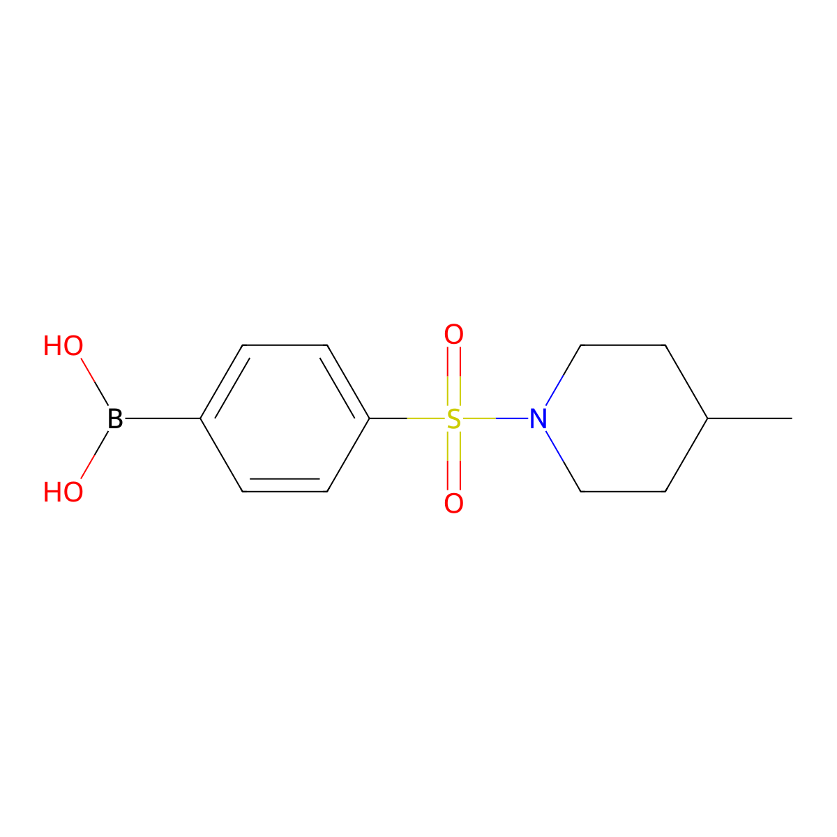 4-(4-Methylpiperidin-1-ylsulfonyl)phenylboronic acid molecular structure, CAS 1449132-62-0