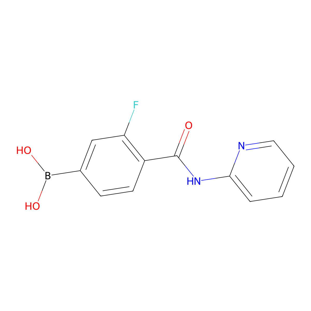 3-Fluoro-4-(2-pyridylcarbamoyl)benzeneboronic acid molecular structure, CAS 1449133-22-5