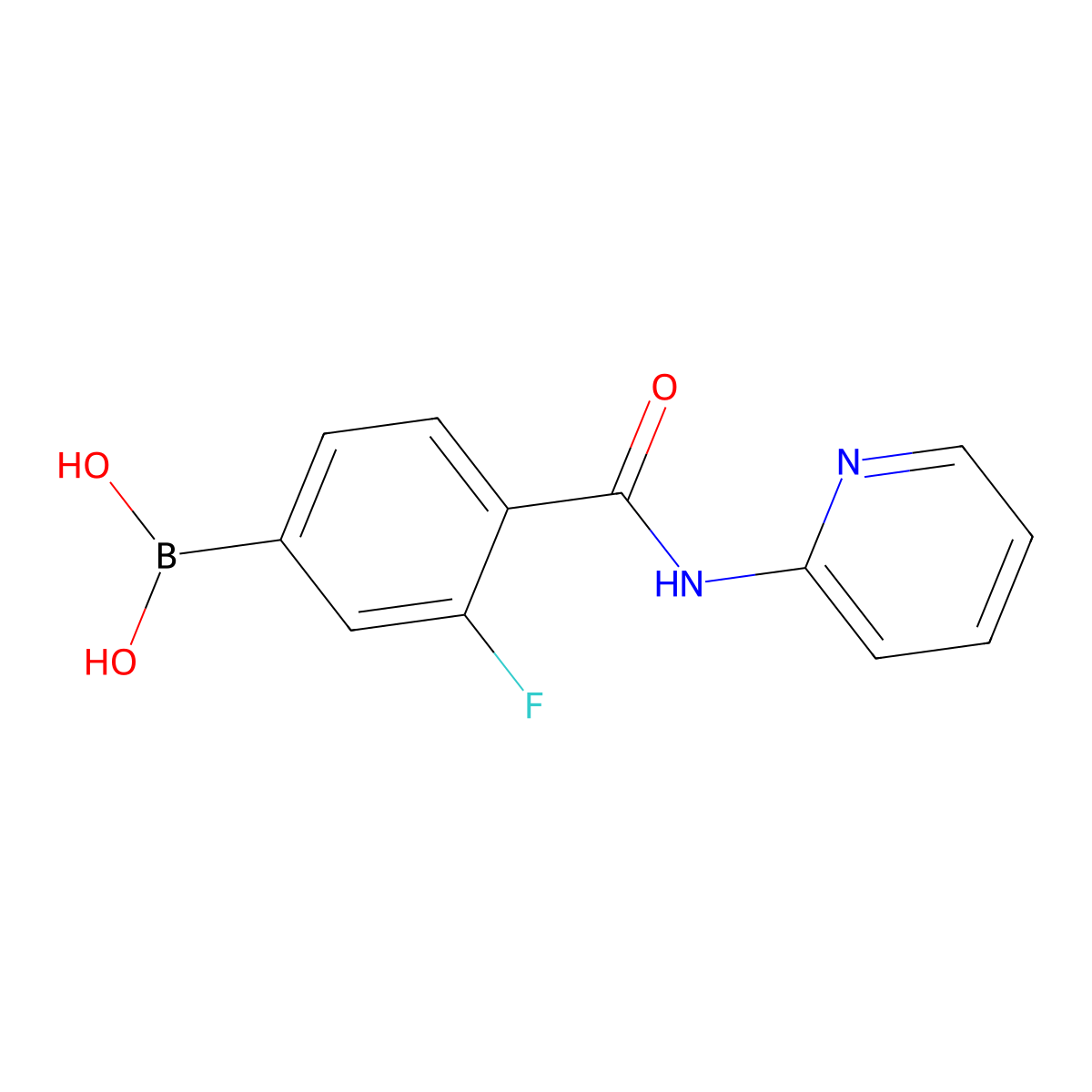 3-Fluoro-4-(2-pyridylcarbamoyl)benzeneboronic acid molecular structure, CAS 1449133-22-5