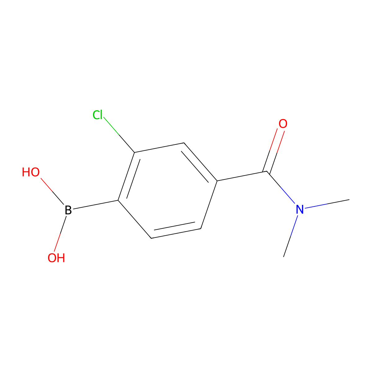 [2-Chloro-4-(dimethylcarbamoyl)phenyl]boronic acid molecular structure, CAS 1449133-28-1