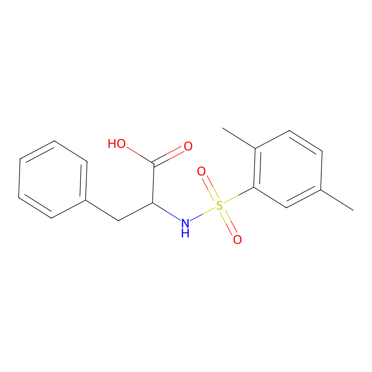 ((2,5-Dimethylphenyl)sulfonyl)phenylalanine molecular structure, CAS 1449133-74-7