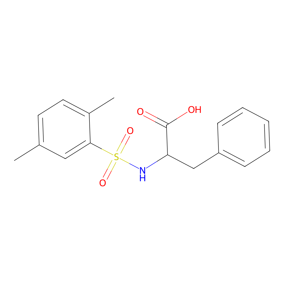 ((2,5-Dimethylphenyl)sulfonyl)phenylalanine molecular structure, CAS 1449133-74-7