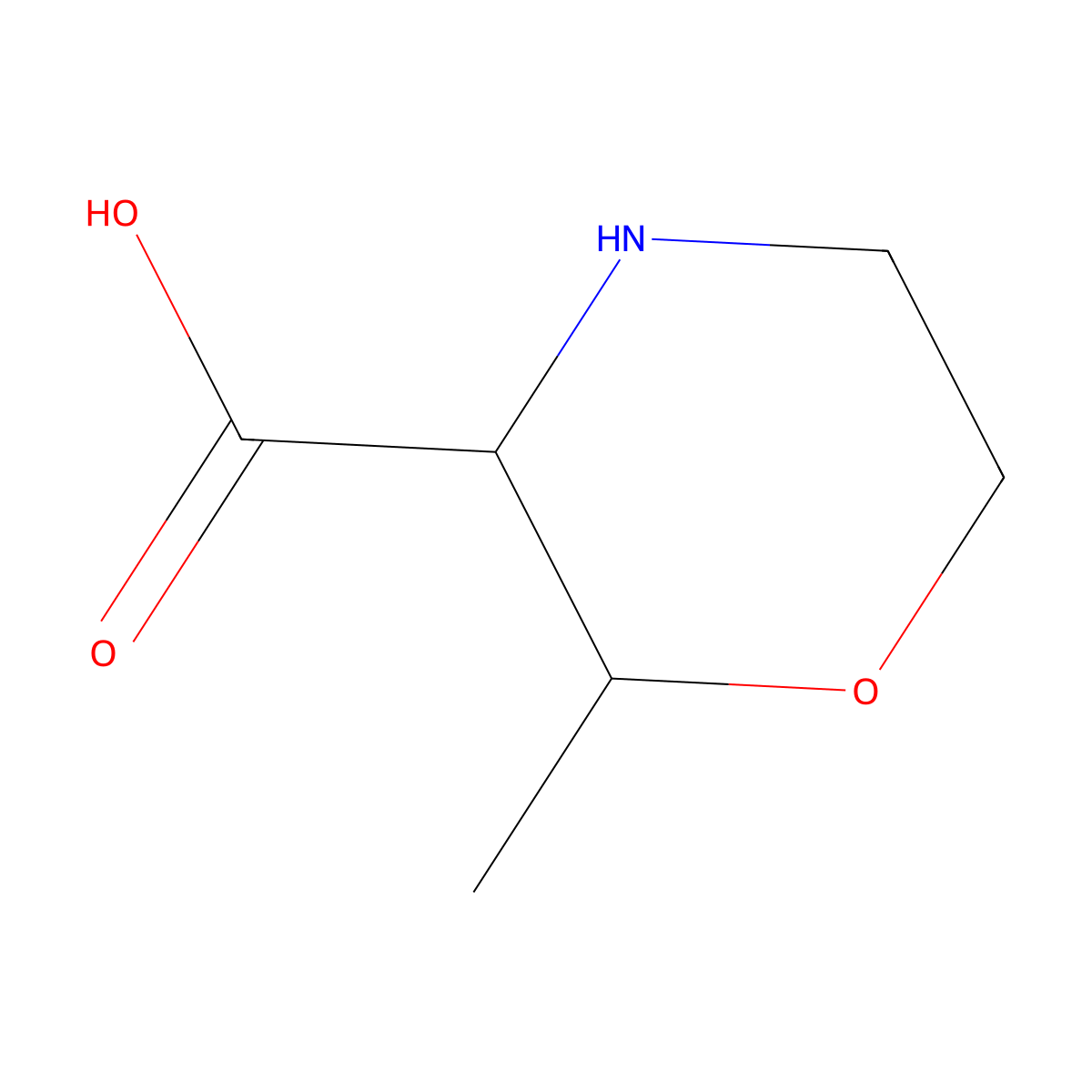 2-Methylmorpholine-3-carboxylic acid molecular structure, CAS 1449136-37-1