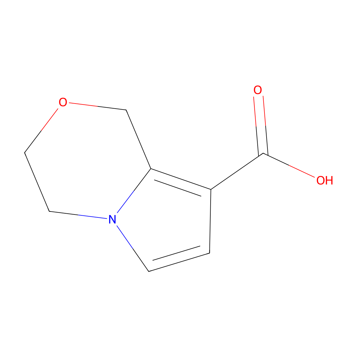 1H,3H,4H-Pyrrolo[2,1-c][1,4]oxazine-8-carboxylic acid molecular structure, CAS 1449136-89-3