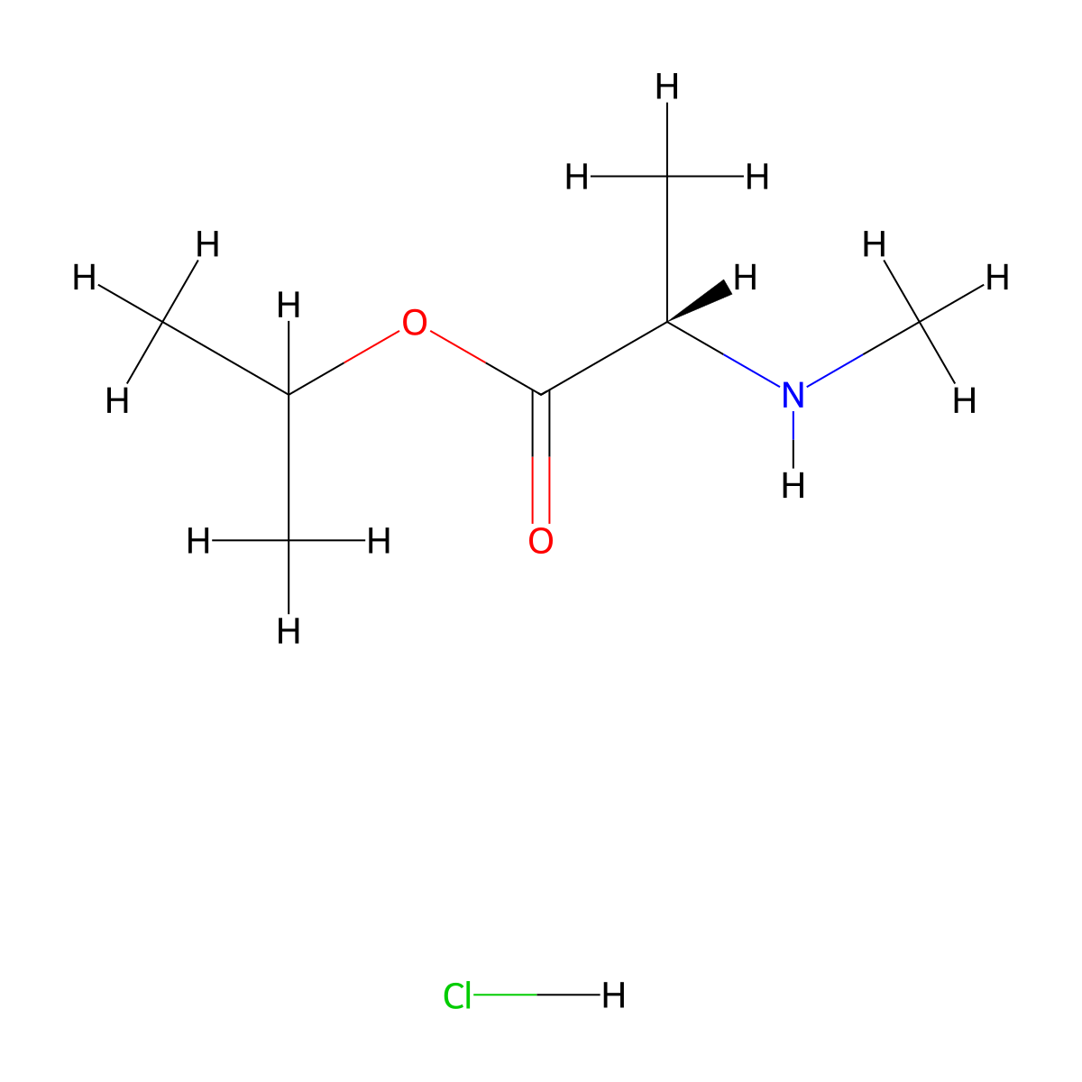 propan-2-yl(2S)-2-(methylamino)propanoatehydrochloride molecular structure, CAS 1449137-43-2