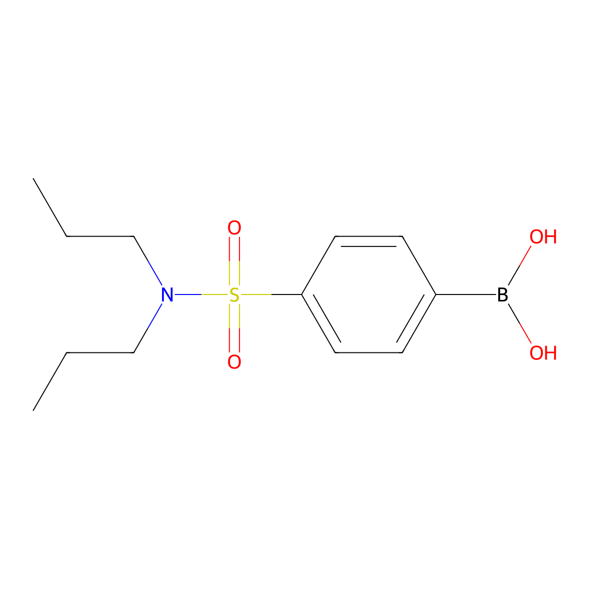 (4-(N,N-Dipropylsulfamoyl)phenyl)boronic acid molecular structure, CAS 1449142-50-0