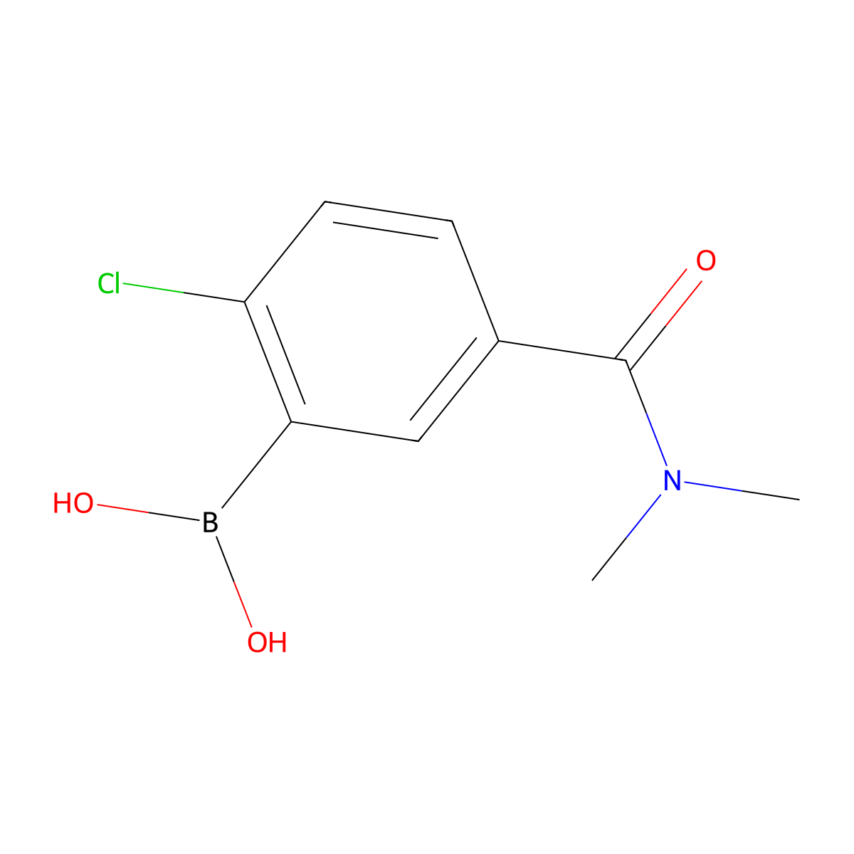 2-Chloro-5-(dimethylcarbamoyl)benzeneboronic acid molecular structure, CAS 1449144-75-5