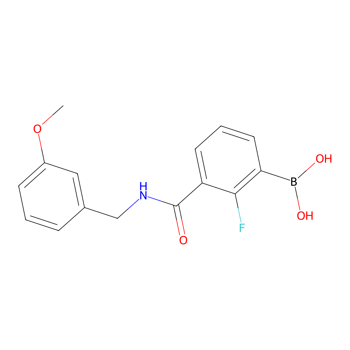 2-Fluoro-3-(3-methoxybenzylcarbamoyl)benzeneboronic acid molecular structure, CAS 1449145-03-2