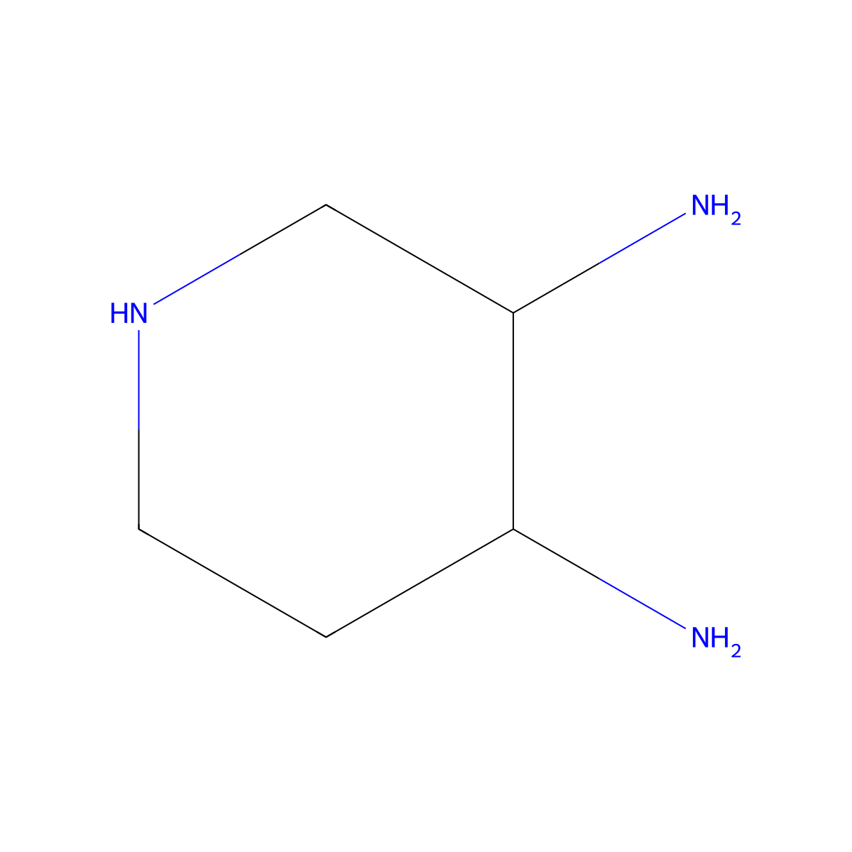rac-(3R,4S)-piperidine-3,4-diamine molecular structure, CAS 1449205-36-0