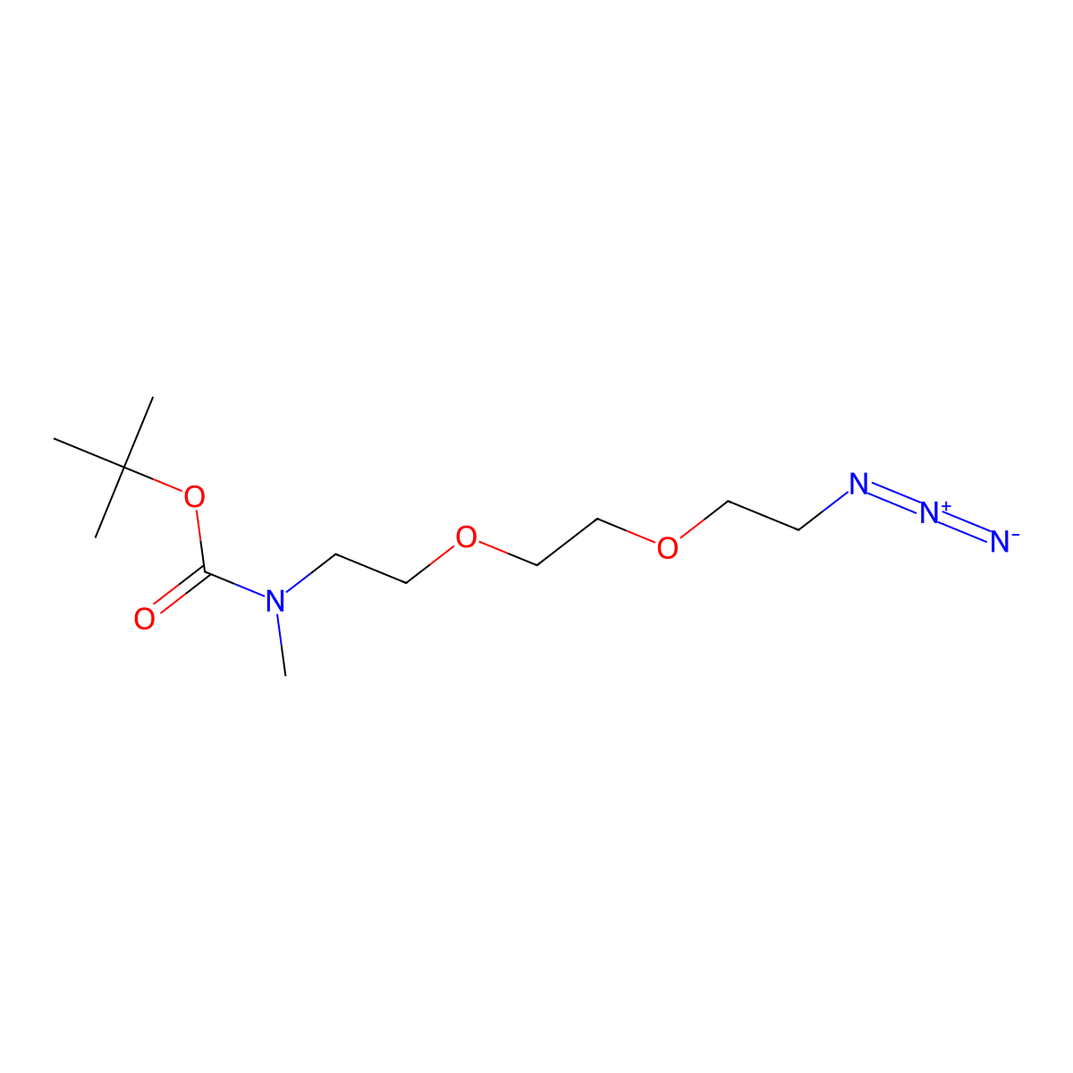 CN(Ccoccoccn=[N+]=[N-])C(=O)OC(C)(C)C molecular structure, CAS 1449213-67-5