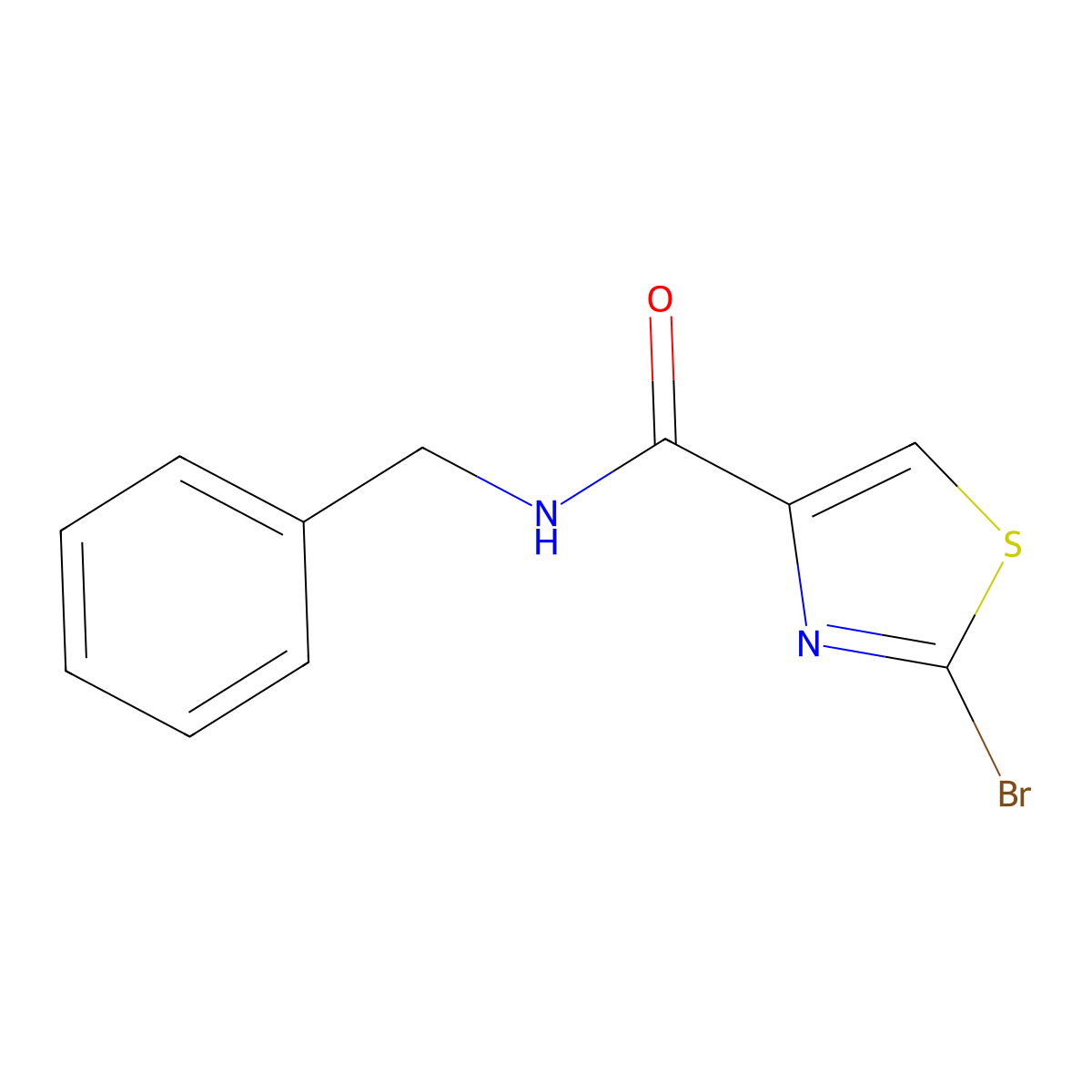 N-benzyl-2-bromothiazole-4-carboxamide molecular structure, CAS 1449218-23-8