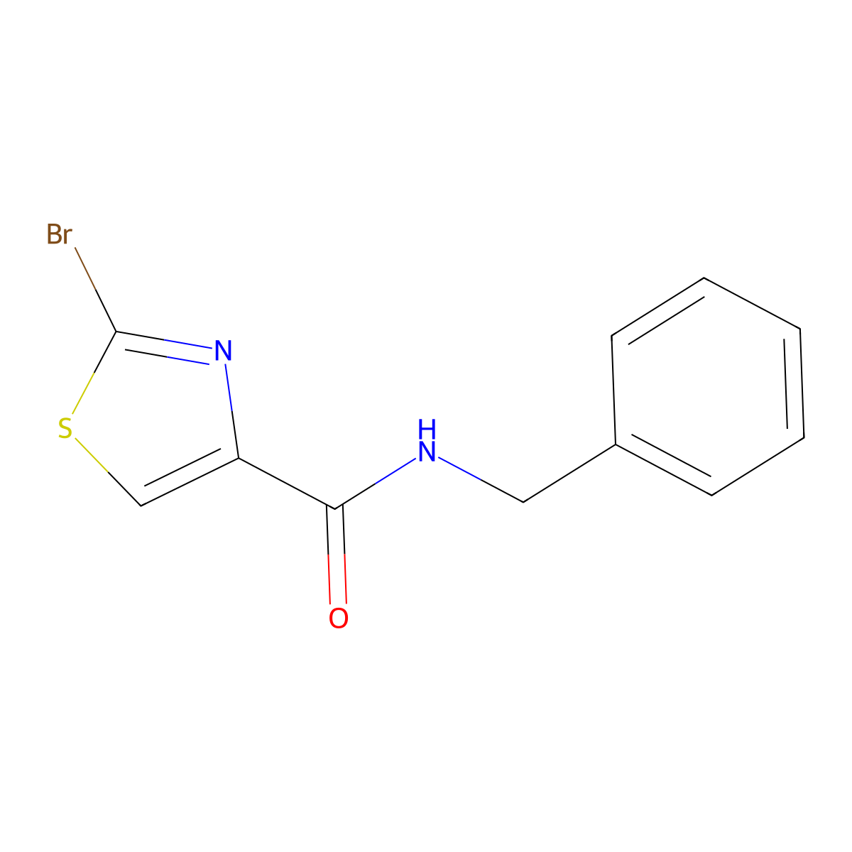 N-benzyl-2-bromothiazole-4-carboxamide molecular structure, CAS 1449218-23-8