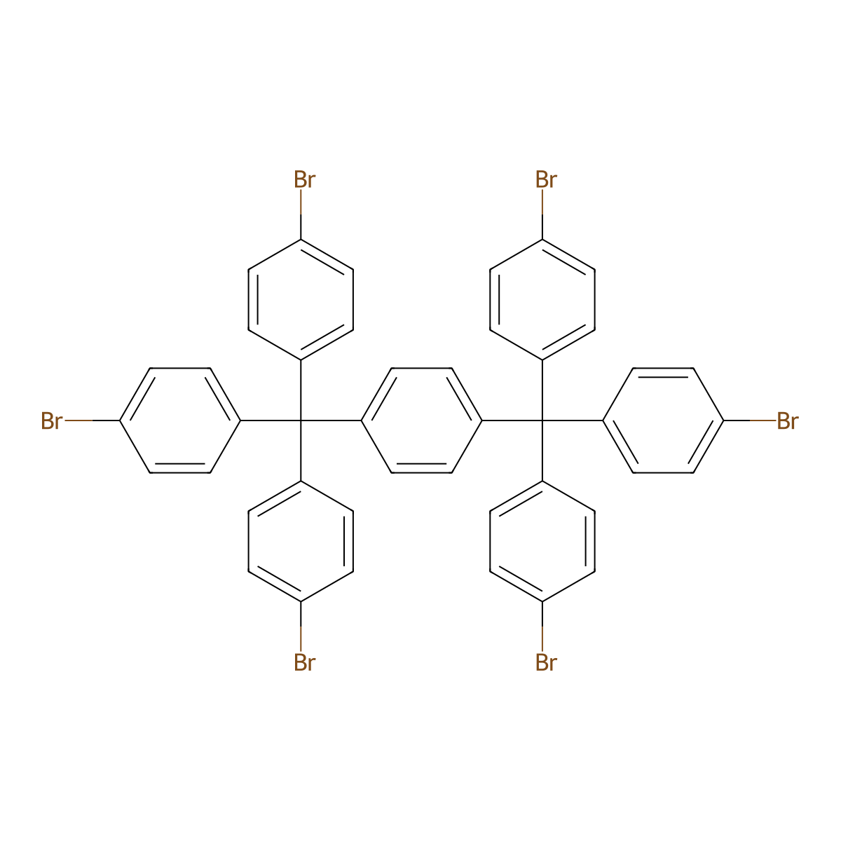 1,4-Bis(tris(4-bromophenyl)methyl)benzene molecular structure, CAS 1449226-24-7
