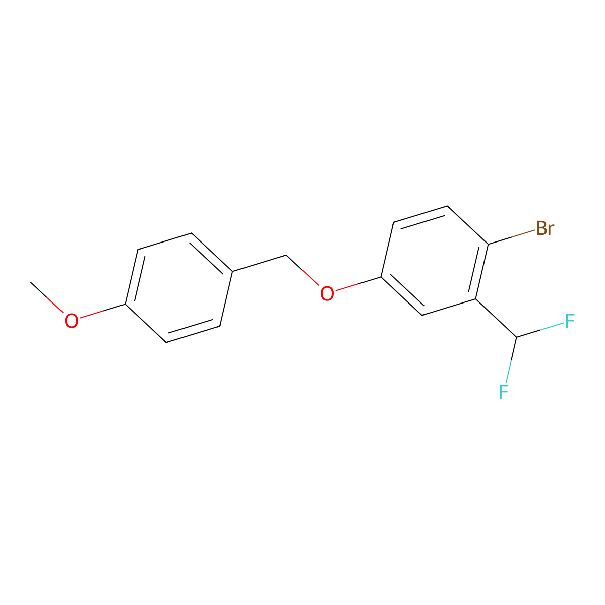 1-Bromo-2-(difluoromethyl)-4-((4-methoxybenzyl)oxy)benzene molecular structure, CAS 1449227-93-3