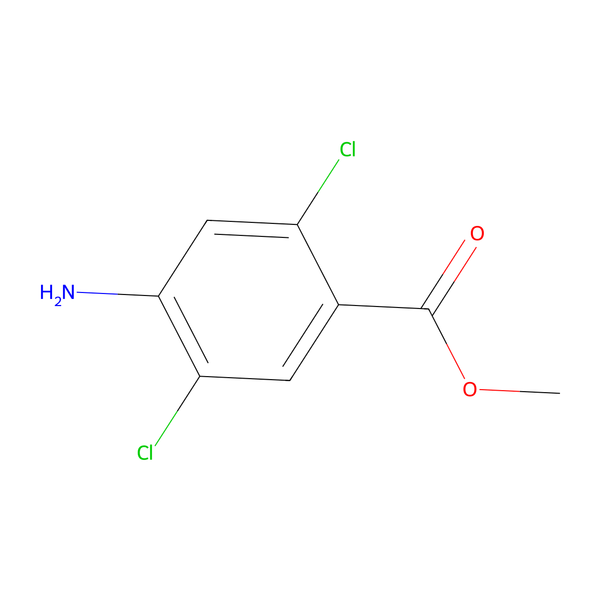 Methyl 4-amino-2,5-dichlorobenzoate molecular structure, CAS 1449239-00-2