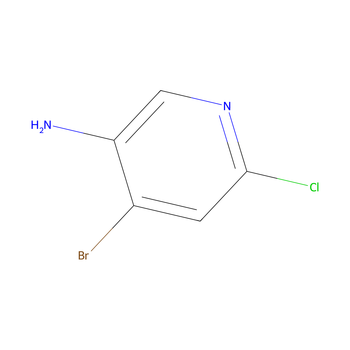 4-Bromo-6-chloropyridin-3-amine molecular structure, CAS 1449239-58-0