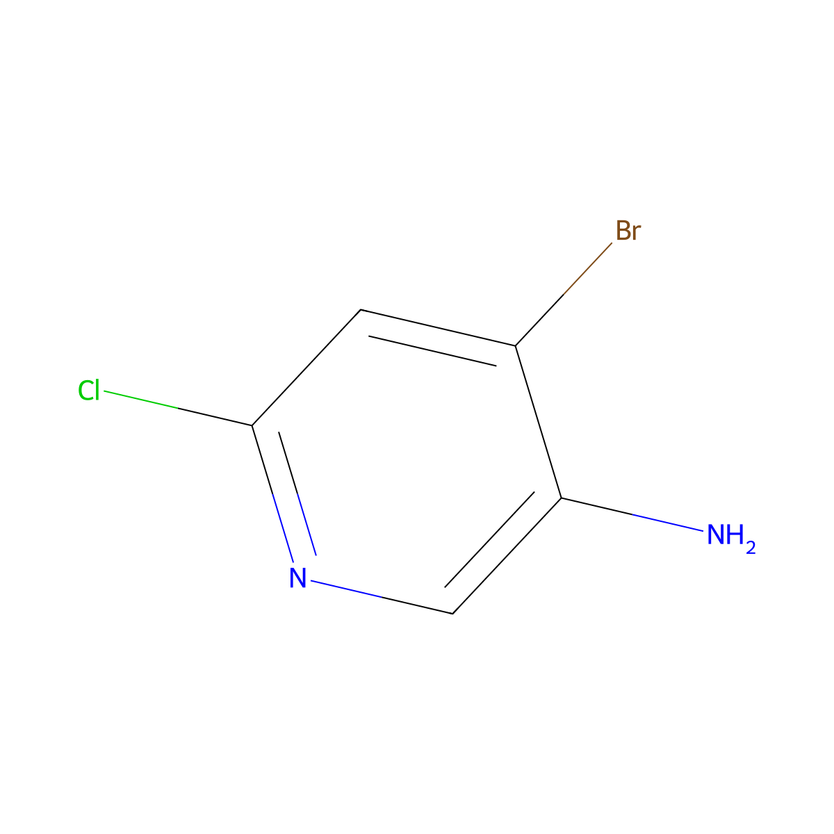 4-Bromo-6-chloropyridin-3-amine molecular structure, CAS 1449239-58-0