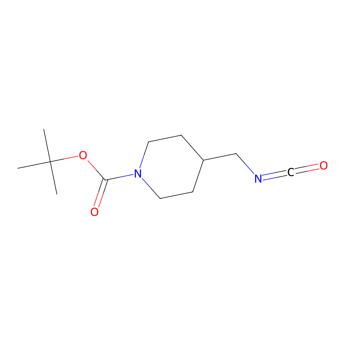 Tert-butyl 4-(isocyanatomethyl)piperidine-1-carboxylate molecular structure, CAS 1449249-51-7