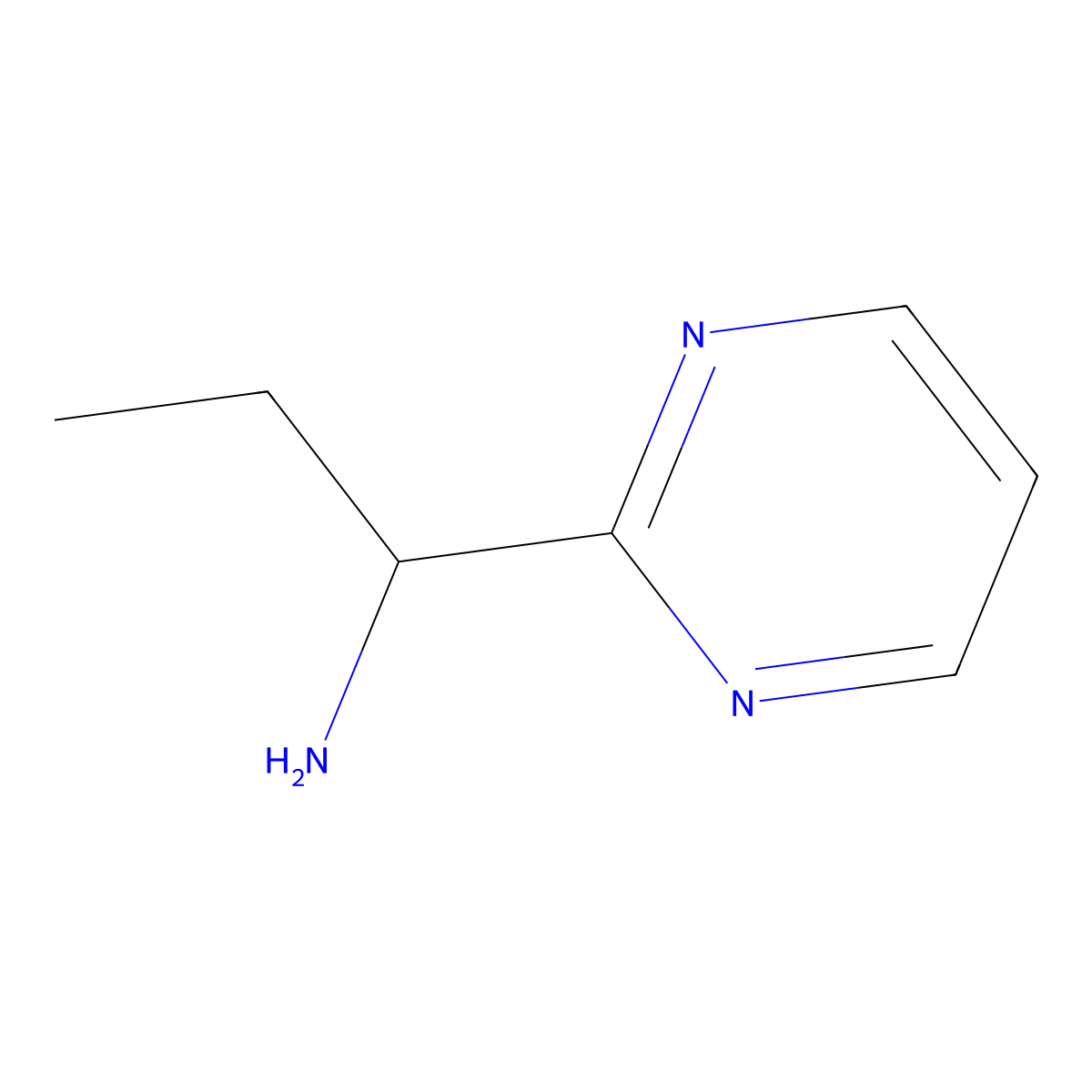 (1S)-1-(pyrimidin-2-yl)propan-1-amine molecular structure, CAS 1449273-66-8