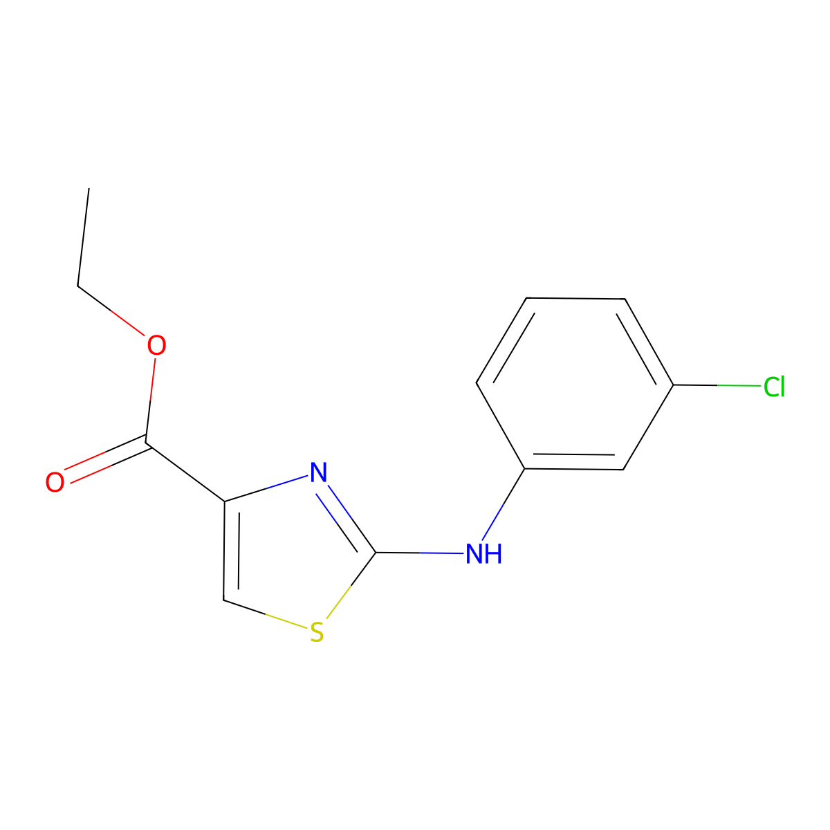 Ethyl 4-((3-chlorophenyl)amino)-3,5-thiazolecarboxylate molecular structure, CAS 1449274-52-5