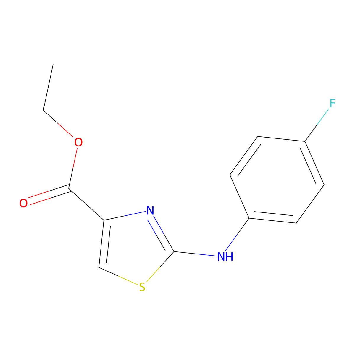 Ethyl 4-((4-fluorophenyl)amino)-3,5-thiazolecarboxylate molecular structure, CAS 1449274-53-6