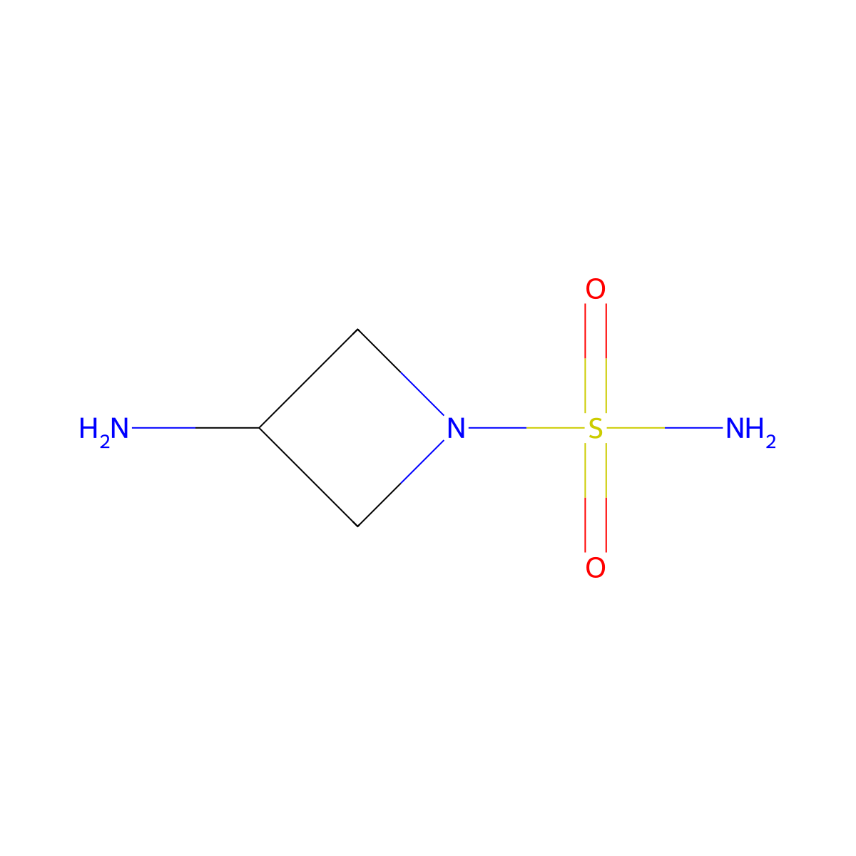 3-Aminoazetidine-1-sulfonamide molecular structure, CAS 1449278-59-4