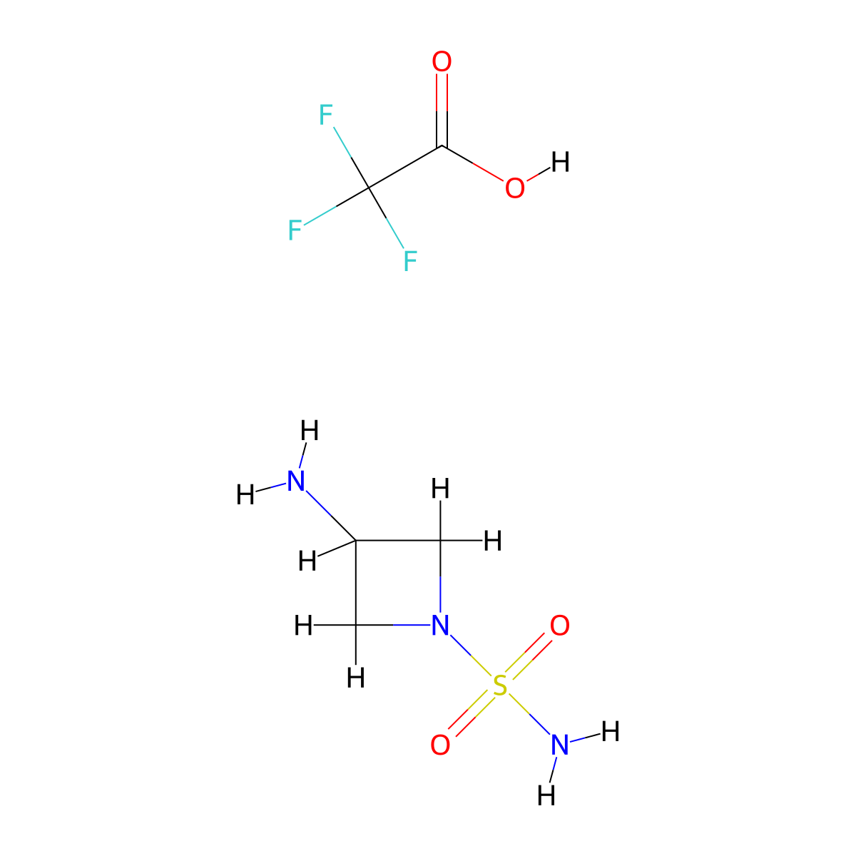 3-Aminoazetidine-1-sulfonamide, trifluoroacetic acid molecular structure, CAS 1449278-60-7