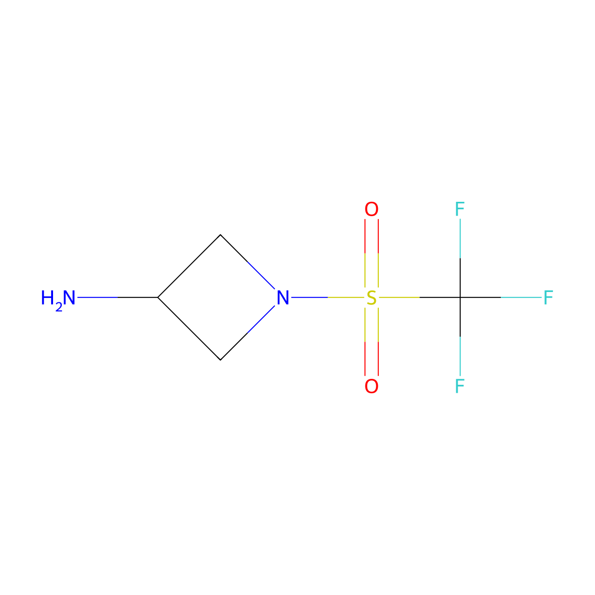 1-Trifluoromethanesulfonylazetidin-3-amine molecular structure, CAS 1449278-62-9