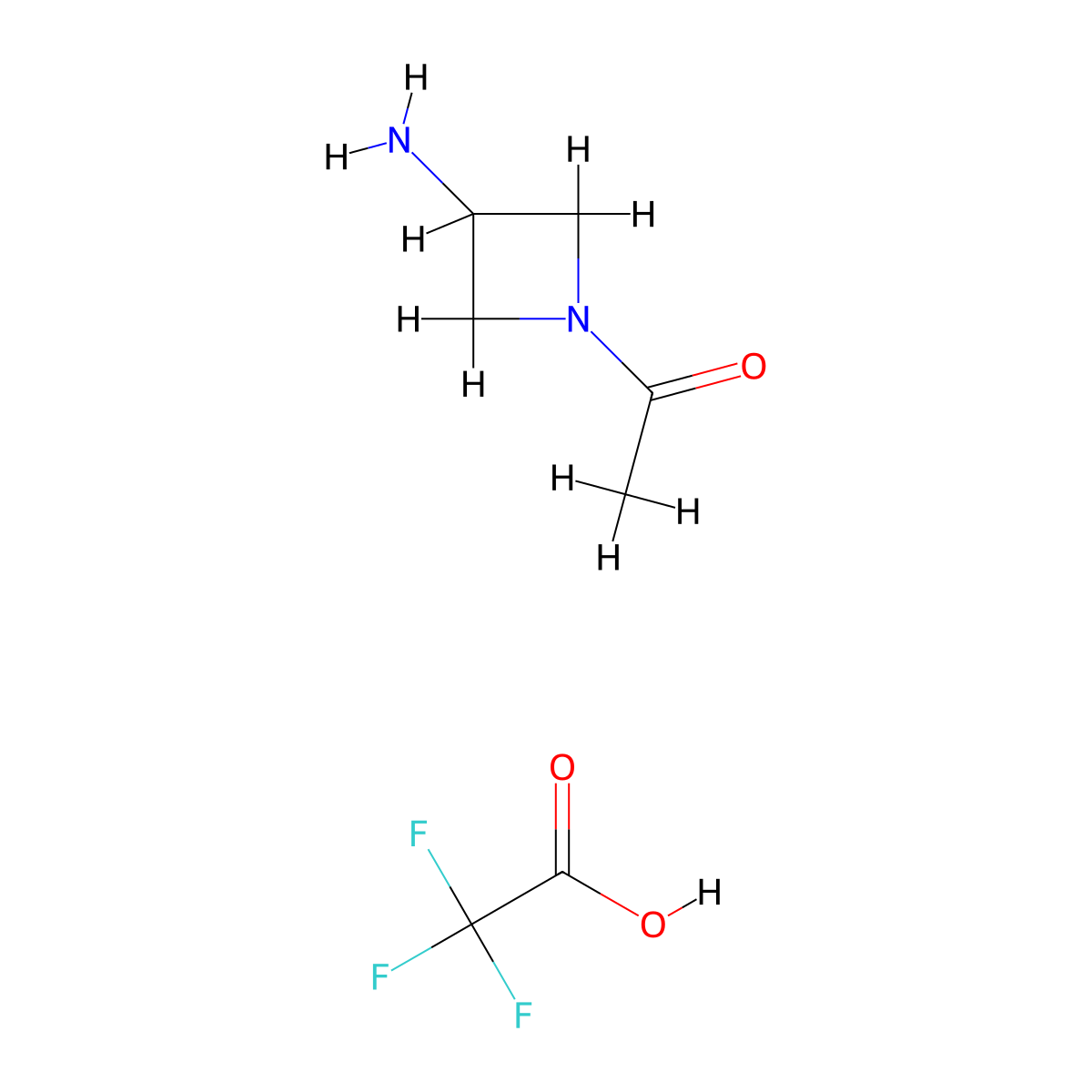 1-(3-Aminoazetidin-1-yl)ethan-1-one; trifluoroacetic acid molecular structure, CAS 1449278-64-1